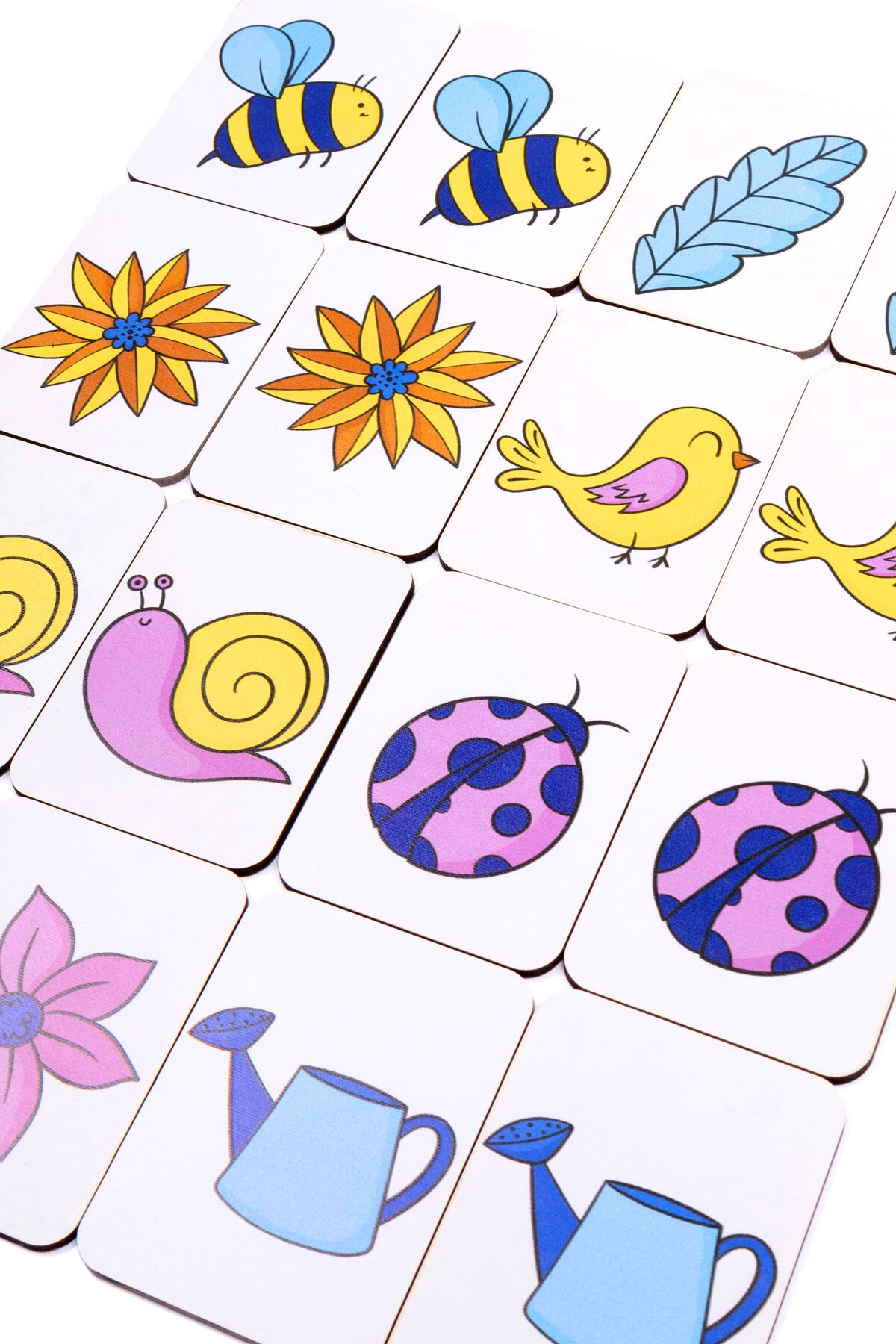 Ahşap Zeka Oyunu Eşleştirme Kartları Montessori Oyuncak