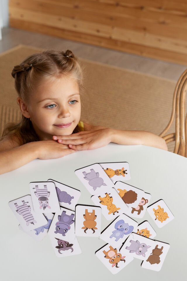 Ahşap İlişki Kurma Zeka Oyunu Orman Hayvanları Eşleştirme Oyunu