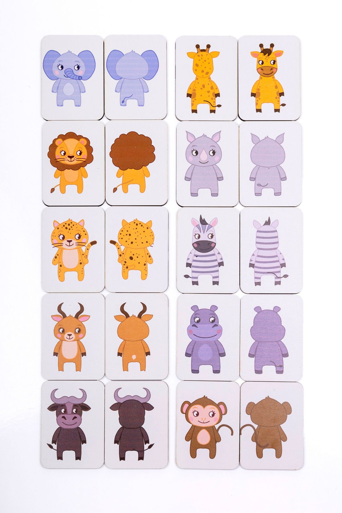 Ahşap İlişki Kurma Zeka Oyunu Orman Hayvanları Eşleştirme Oyunu