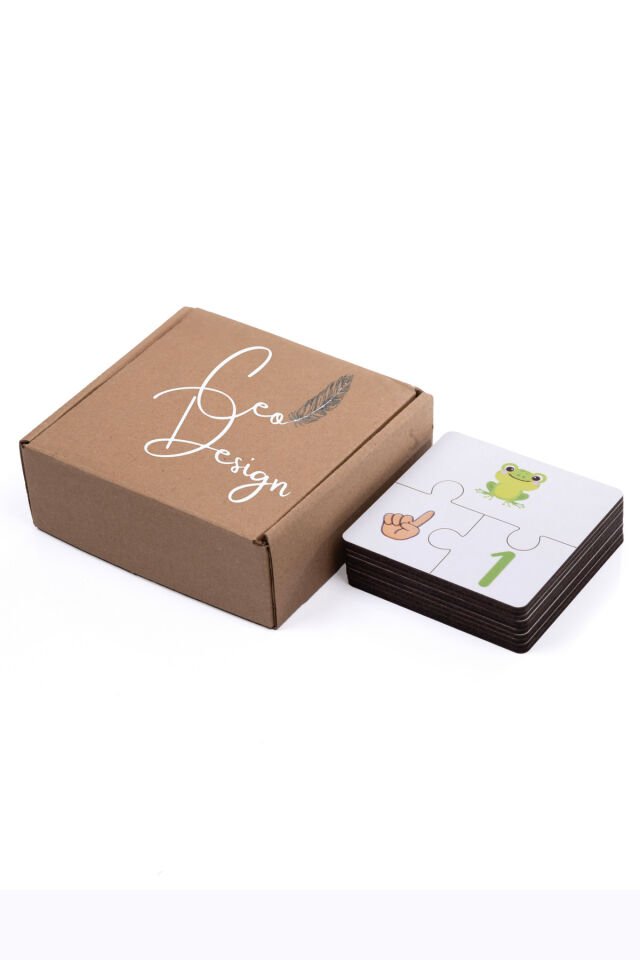 Ahşap Üçlü Puzzle Eğlenceli ve Eğitici Sayılar Öğrenme Anaokulu Ve Kreşler için