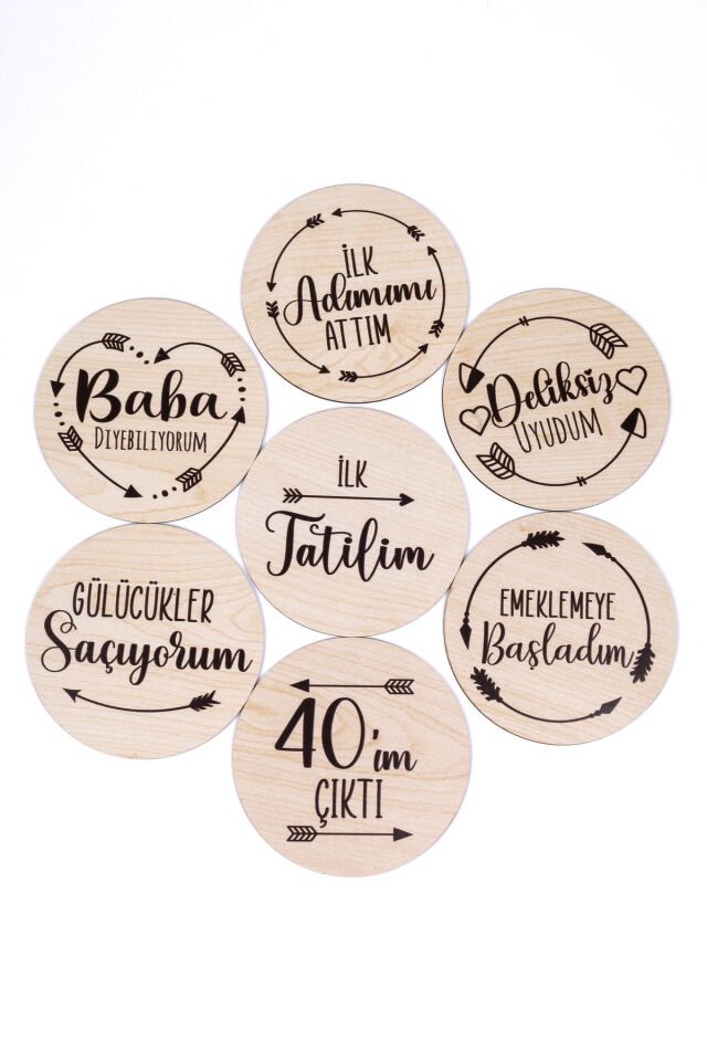 Bebek Hediyelik İlklerim Seti Fotoğraf Anı Kartları Seti