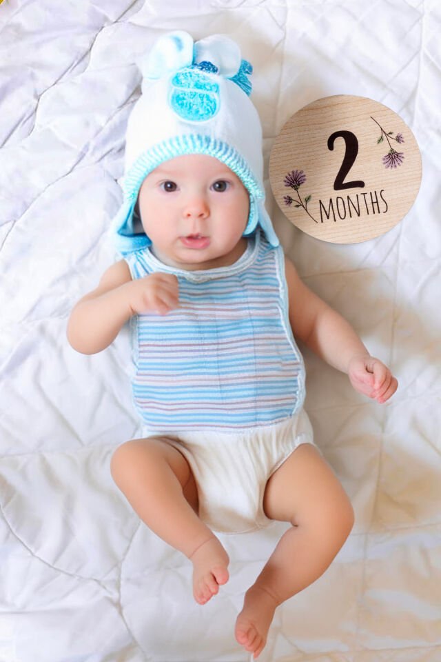 Bebek Fotoğraf Çekim Anı Diski Ahşap İngilizce Bebek Hediyesi