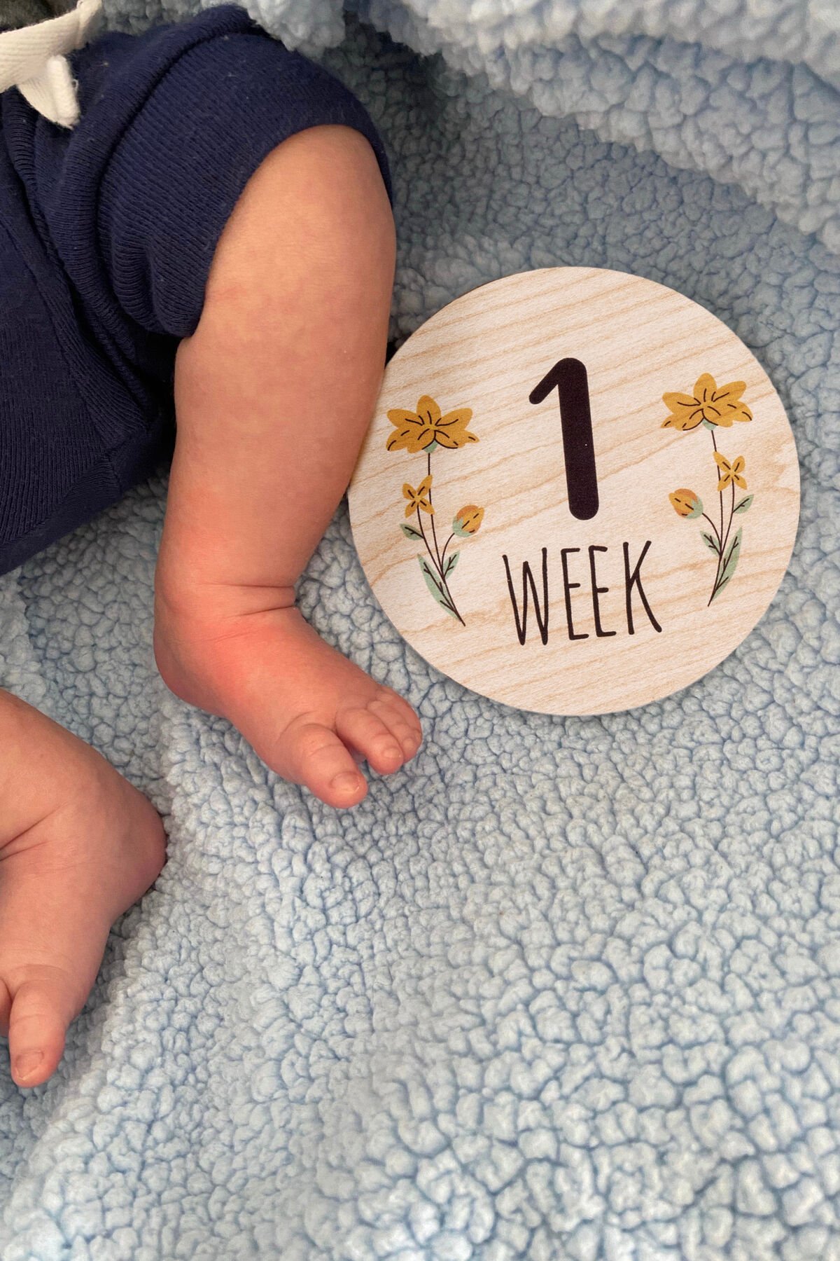 Bebek Fotoğraf Çekim Anı Diski Ahşap İngilizce Bebek Hediyesi