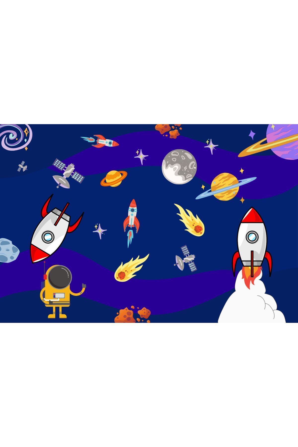 Uzay Puzzle 10 Parça Ahşap 2+ Yaş Bebek Eğitici Oyun