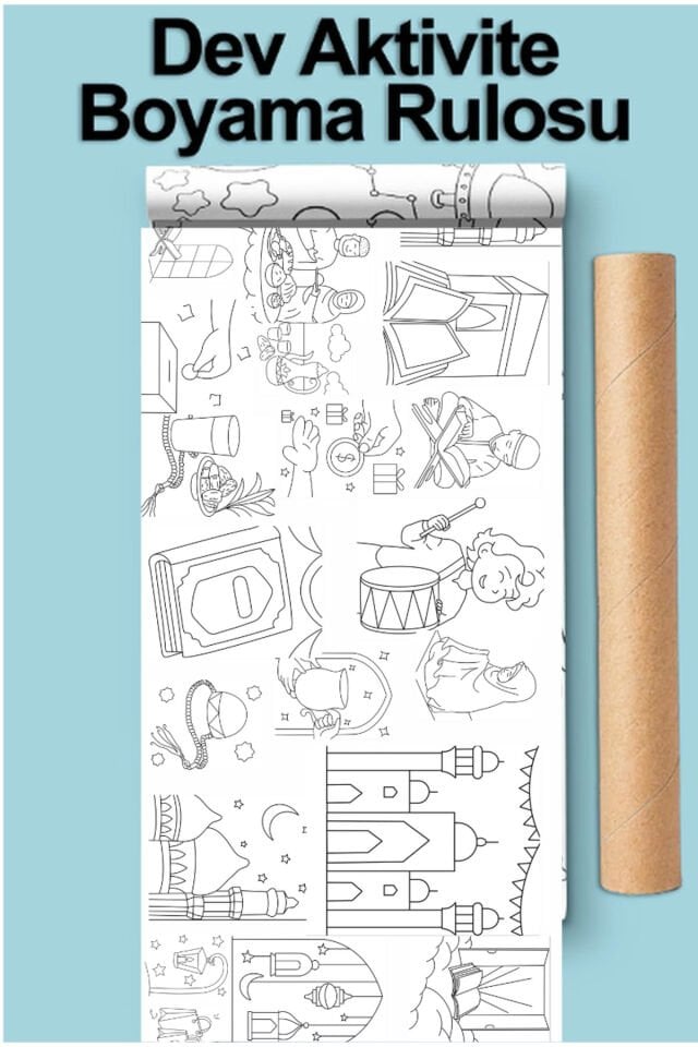 Ramazan Ayı Boyama Aktivitesi 2 Metre Çocuk Anaokulu Kreşler ve Aile Aktivite