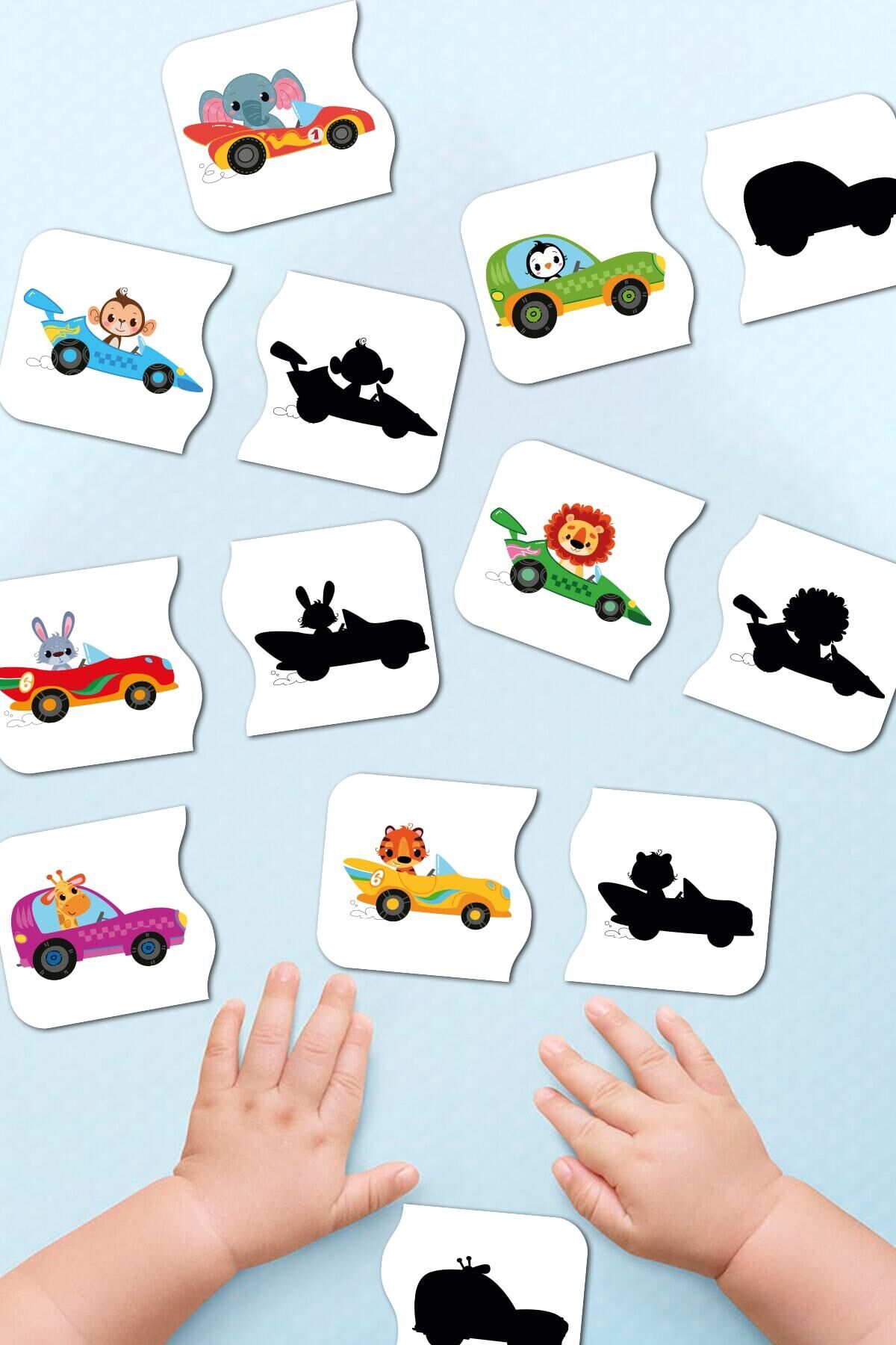 Gölge Bulmaca Eşleştirme Oyunu Ahşap Iki Parçalı Bebek Puzzle Okul Öncesi Puzzle Eğitici Oyuncak