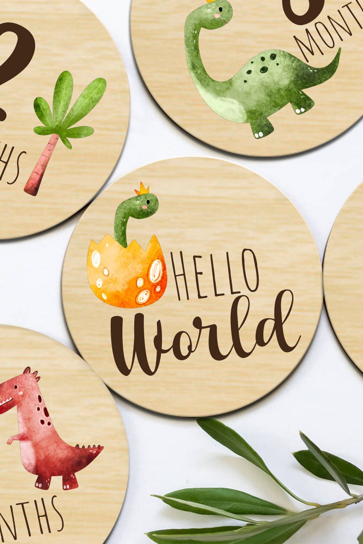Aylık Ahşap Bebek Anı Kartı Seti Bebek Aylık Fotoğraf Kartları Bebek Hediyelik Hatıra Kartı
