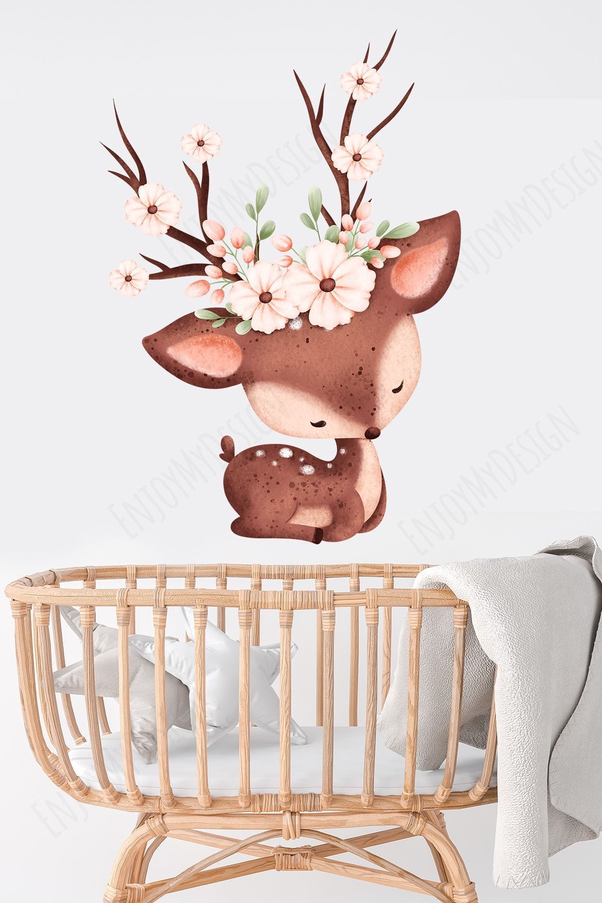 Sevimli Ceylan Çocuk Ve Bebek Odası Duvar Sticker Ceylan Bebek Odası Sticker Duvar Kağıdı