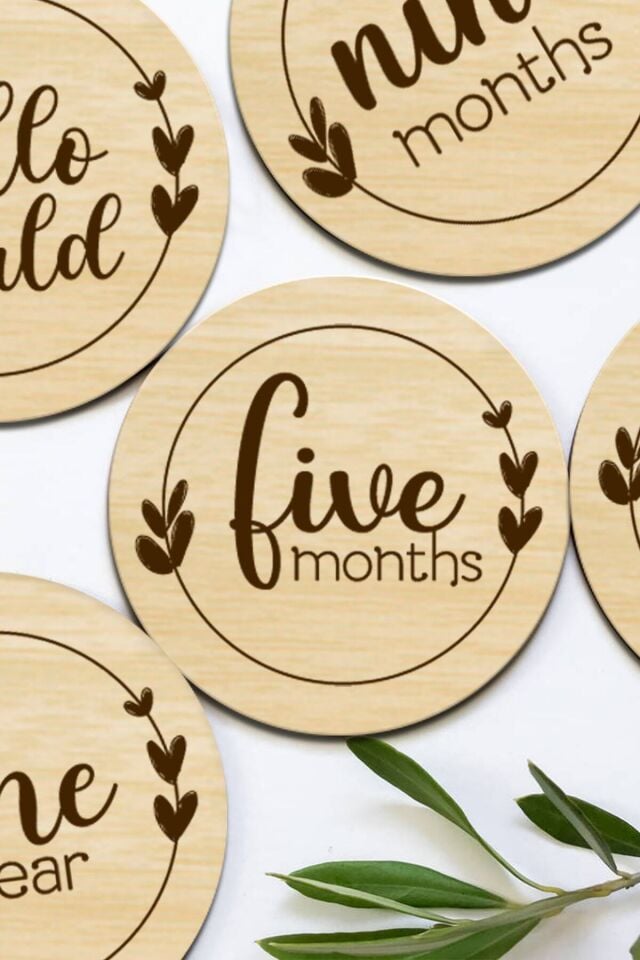 Aylık Bebek Kartları Ingilizce Milestone Cards Bebek Hediyelik Ay Kartları