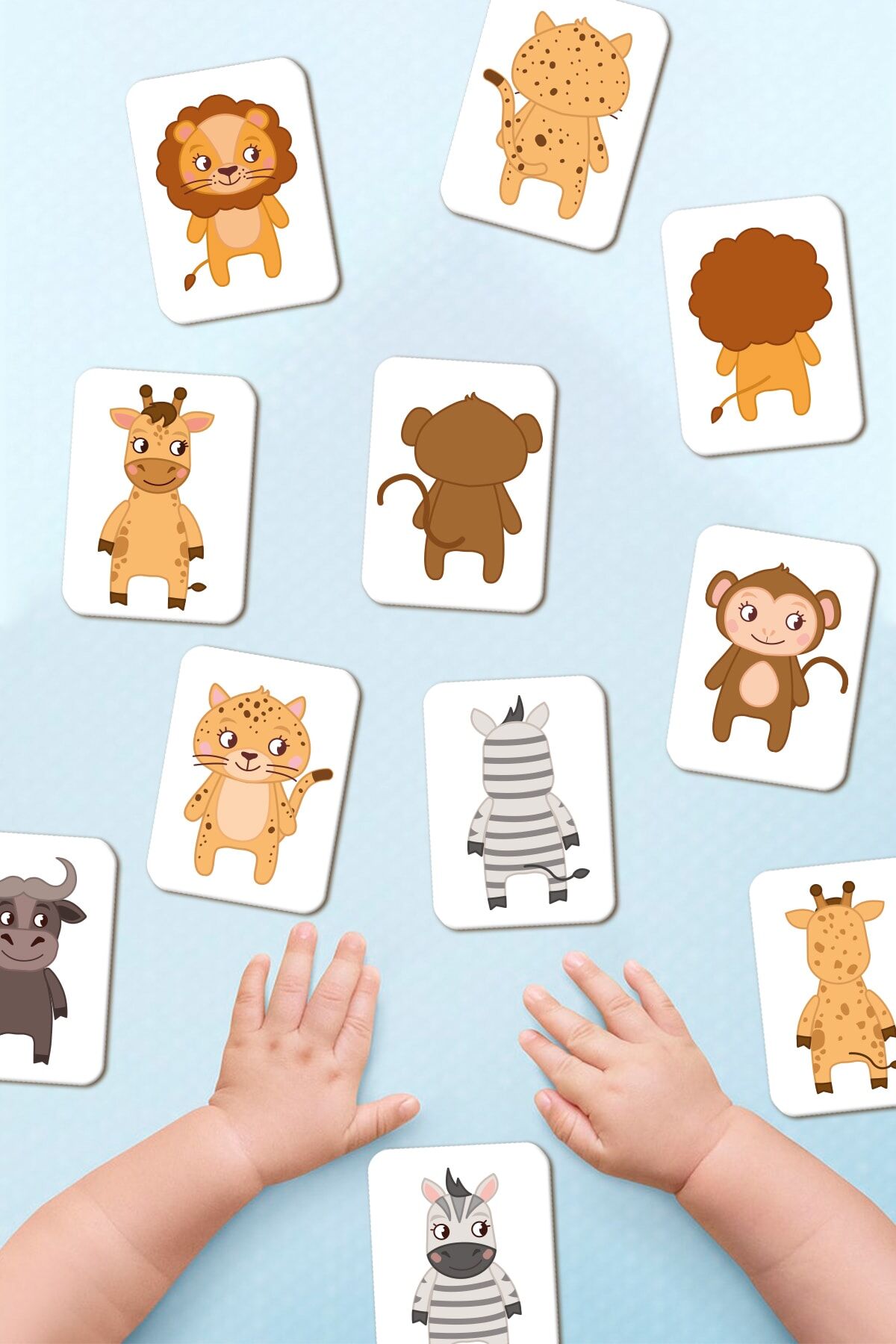 Ilişki Kurmayı Öğreniyorum Eşleştirme Oyunu Hafıza Kartı Ahşap Eğitici Oyuncak