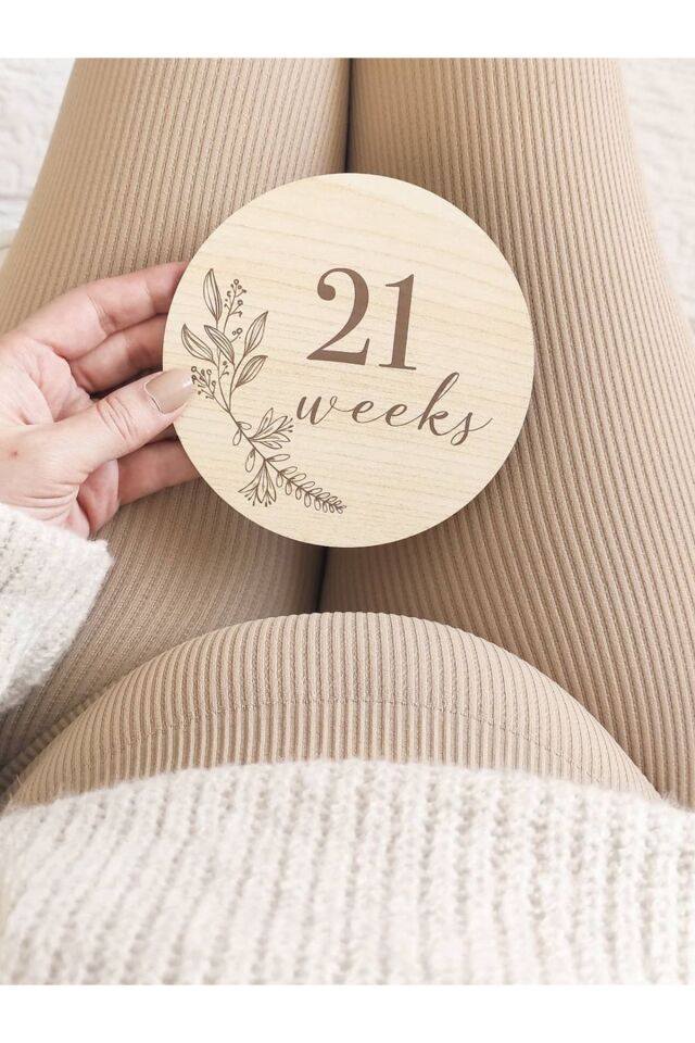 Haftalık Hamile Anı Kartı Seti Hamile Fotoğraf Çekimi Kartları Bebek Hediyelik Hatıra Kartı