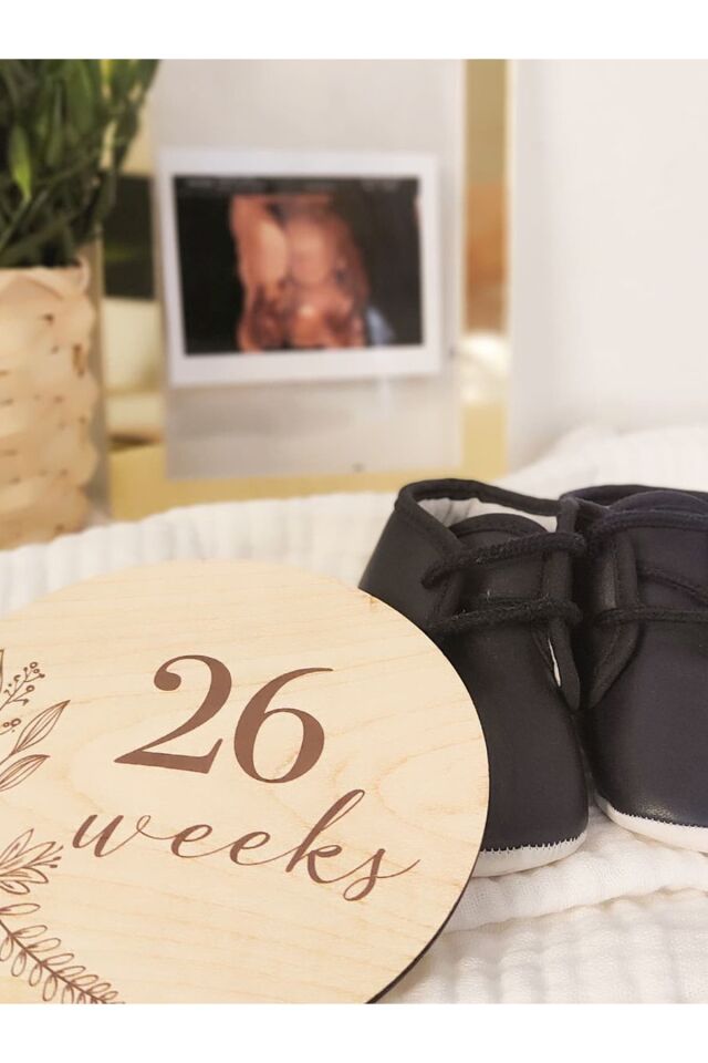 Haftalık Hamile Anı Kartı Seti Hamile Fotoğraf Çekimi Kartları Bebek Hediyelik Hatıra Kartı