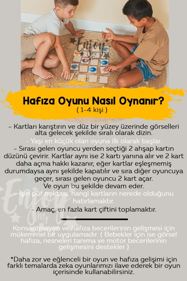 Zeka Kartları Sayılar Eşleştirme Oyunu Ahşap Eğitici Puzzle Bebek Hafıza Kartları